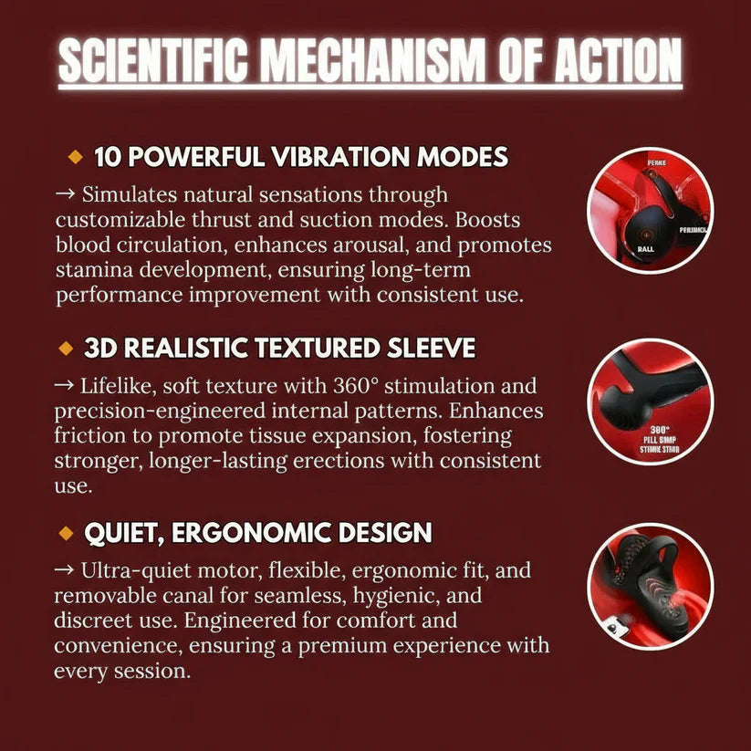 💥New on sale 2026 💞 Vibrating Electric Male Masturbation Lock Ring